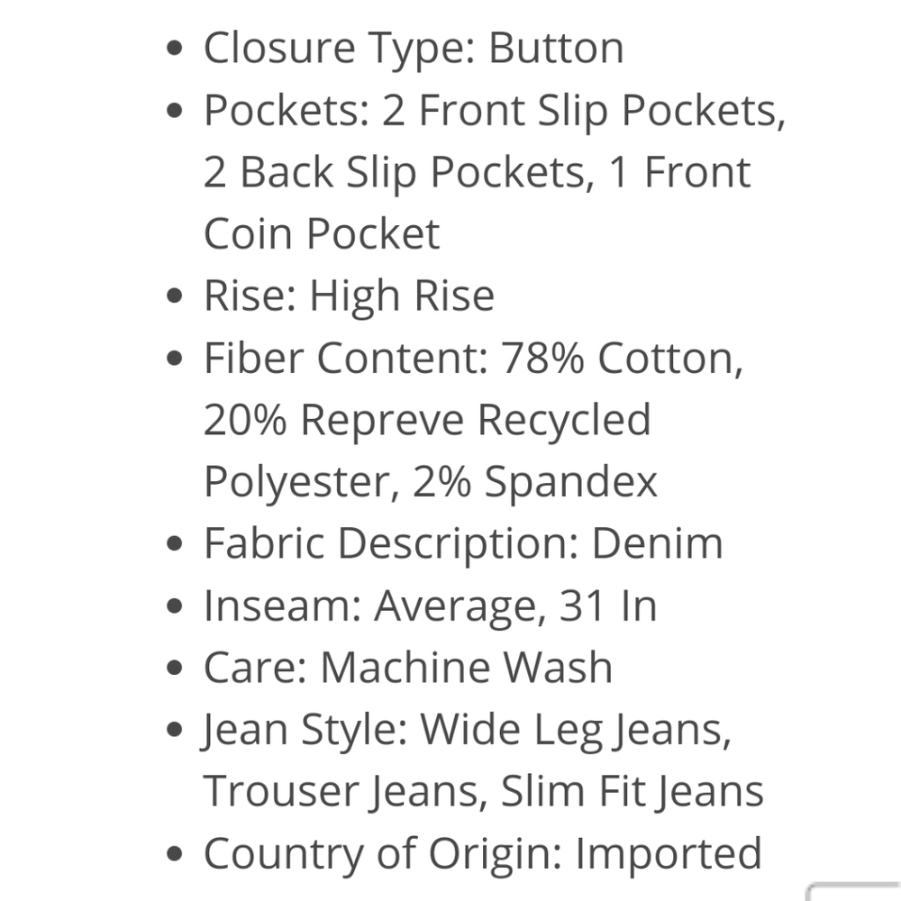 A. N. A wide leg frayed bottom jeans - Picture 7 of 7